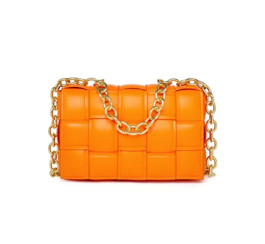 Square Crossbody Bag - Orange